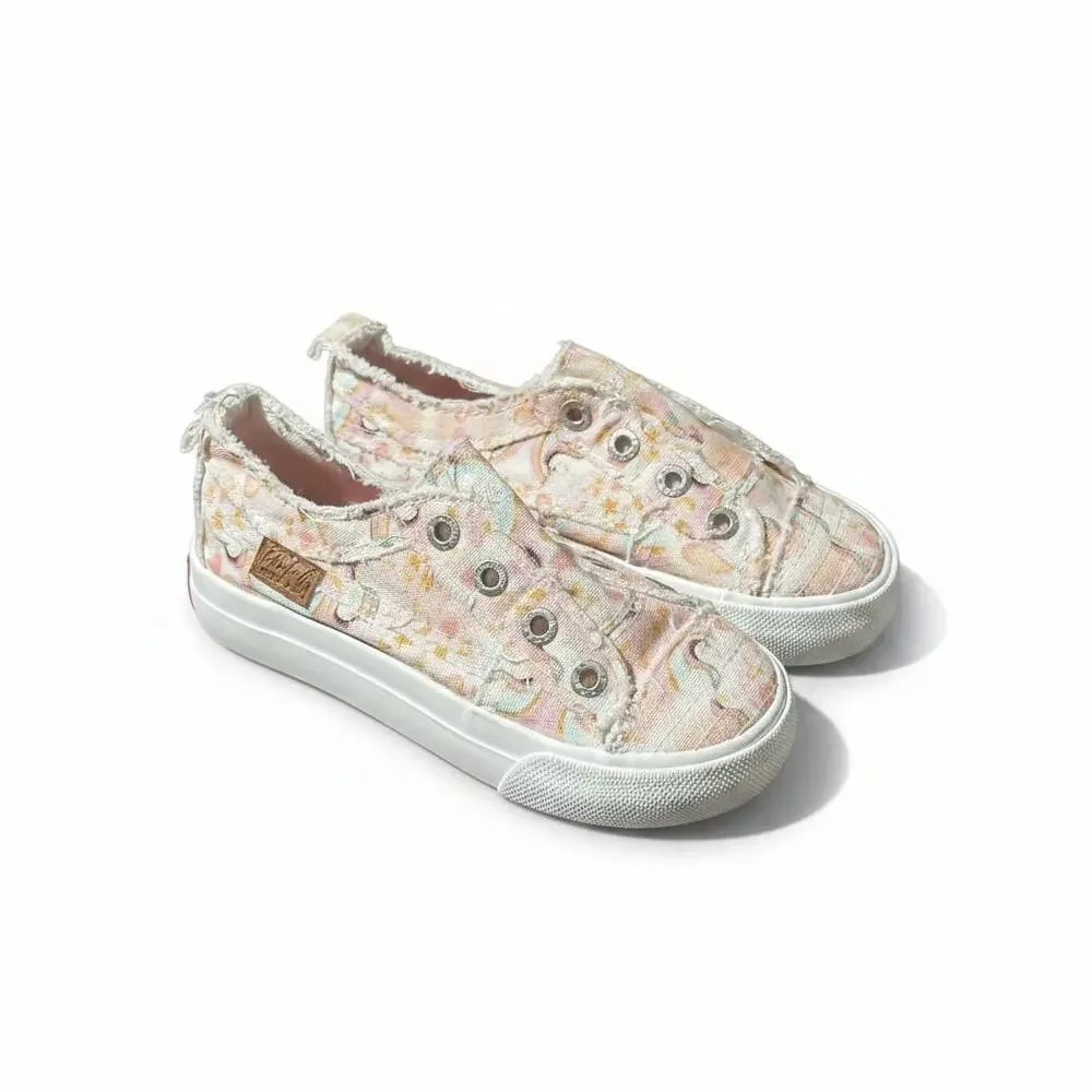 Kid's Blowfish Malibu Navy Camo Canvas Sneakers Size 11